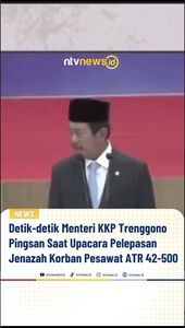Detik-detik Menteri KKP Pingsan saat Upacara Pelepasan Jenazah Korban Pesawat ATR 42-500 | NTVNEWSID