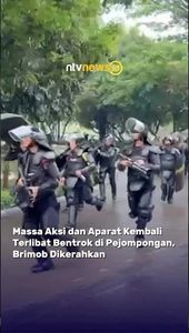 Massa Aksi dan Aparat Kembali Terlibat Bentrok di Pejompongan | NTVNEWSID
