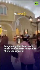 Pengunjung Mal Panik saat Rudal Iran Hantam Pangkalan Militer AS di Qatar | NTVNEWSID
