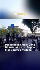 Penampakkan Mobil yang Dibakar Massa di Depan Mako Brimob Kwitang | NTVNEWSID
