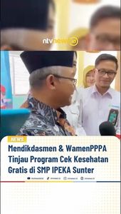 Mendikdasmen dan WamenPPPA Tinjau Program Cek Kesehatan Gratis di SMP IPEKA Sunter | NTVNEWSID