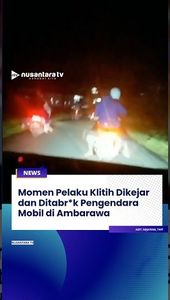 Momen Pelaku Klitih Dikejar dan Ditabrak Mobil di Jawa Tengah