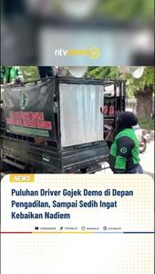 Puluhan Driver Gojek Demo di Depan Pengadilan, Sampai Sedih Ingat Kebaikan Nadiem | NTVNEWSID