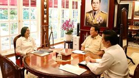 Menteri Keuangan (Menkeu) Sri Mulyani bertemu dengan Presiden Terpilih Prabowo Subianto, Senin (9/9/2024).
