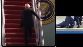 Donald Trump me-posting kumpulan video Biden yang linglung dan jatuh di dalam berbagai momen.