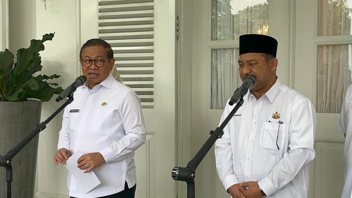 Pramono Anung menerima kunjungan Menteri Besar Kelantan, Mohd Nassuruddin Daud