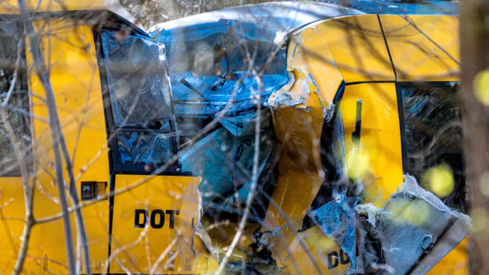 Dua kereta api bertabrakan antara Hilleroed dan Kagerup di Isteroedvejen, Kamis, 23 April 2026.