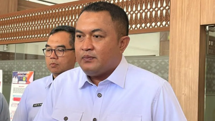 Bupati Bogor Rudy Susmanto di Cibinong, Kabupaten Bogor, Jawa Barat. ANTARA/M Fikri Setiawan