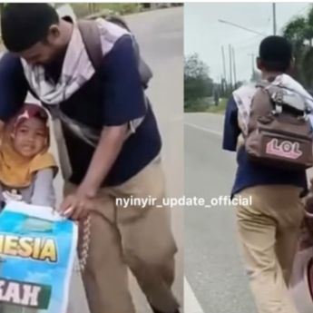 Bapak dan Anak di Cirebon Nekat ke Mekkah Naik Sepeda