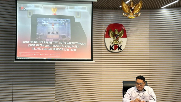Deputi Penindakan dan Eksekusi Komisi Pemberantasan Korupsi Asep Guntur Rahayu memberikan keterangan di Gedung Merah Putih KPK, Jakarta, Rabu (11/3/2026). ANTARA/Rio Feisal