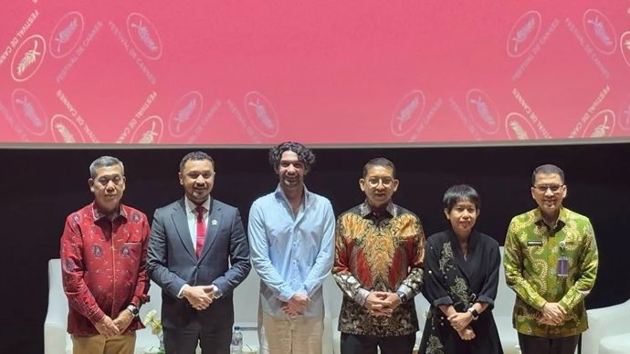 Menteri Kebudayaan RI Fadli Zon saat menghadiri konferensi pers yang digelar di Jakarta.