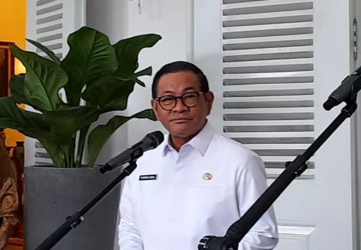 Pramono Anung dan Purbaya <b>(NTVNews.id/ Adiansyah)</b>