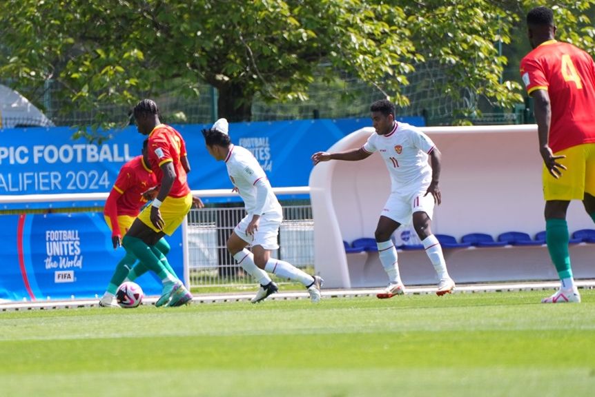 Timnas Indonesia U-23 kalah 0-1 dari Guinea di babak playoff Olimpiade Paris 2024. <b>(dok PSSI)</b>