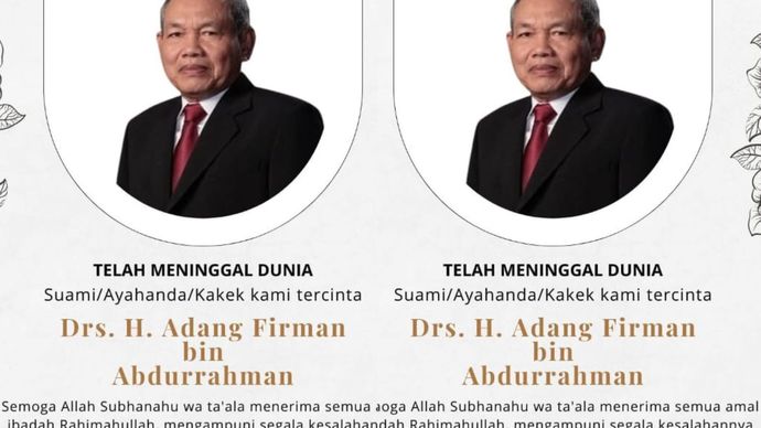 Eks Kapolda Metro Jaya Irjen Adang Firman
