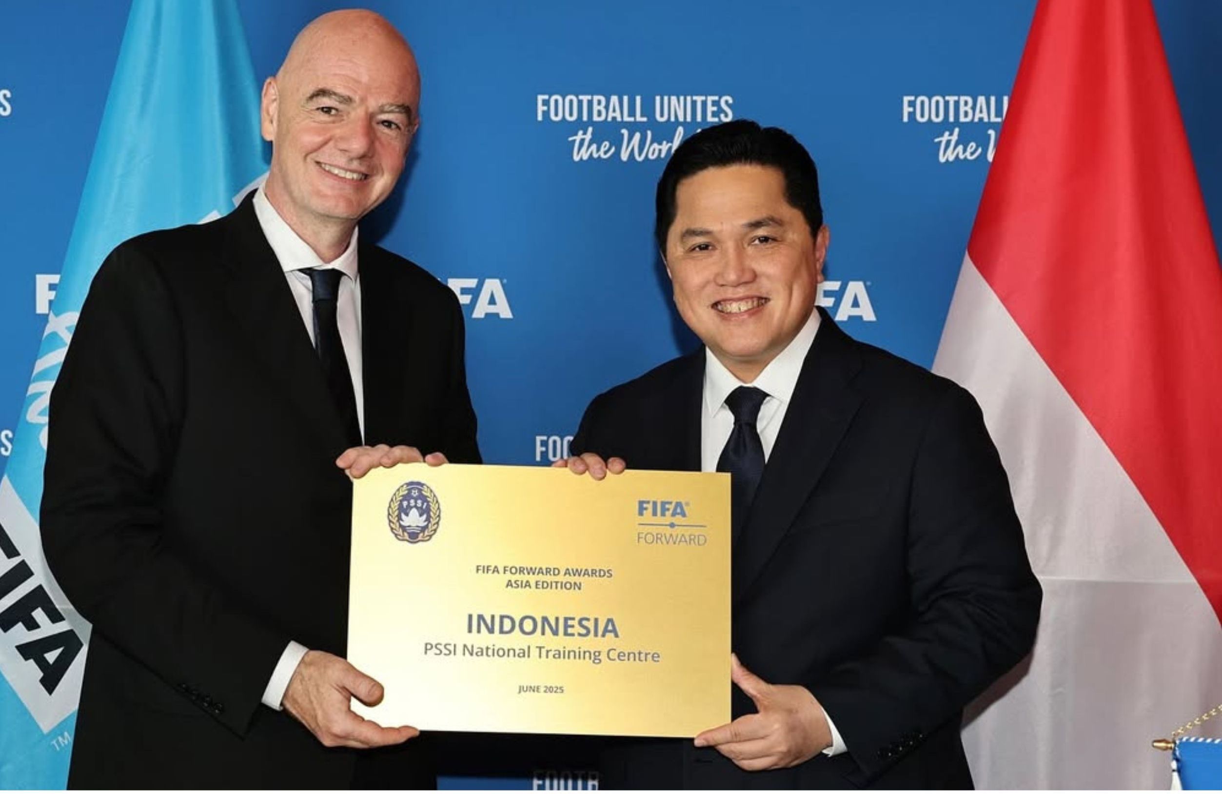 Presiden FIFA, Gianni Infantino dan Ketua PSSI Erick Thohir <b>(IG: PSSI)</b>