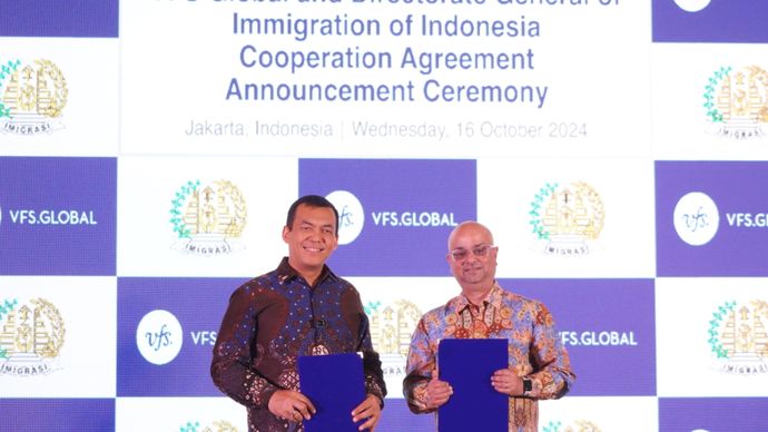 Direktorat Jenderal (Ditjen) Imigrasi meresmikan kerja sama dengan VFS Global <b>(Ist)</b>