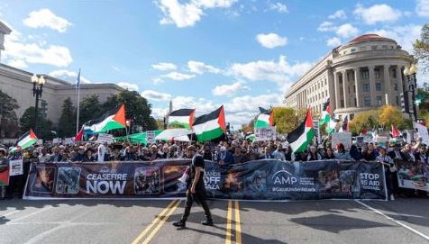 Demo Bela Palestina di Amerika Serikat <b>(Istimewa)</b>