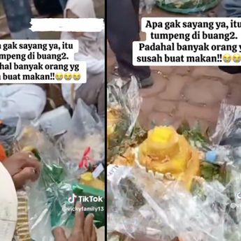 Miris, 1.800 Nasi Tumpeng HUT Karawang Dibuang ke Tong Sampah Usai Dapat Rekor MURI