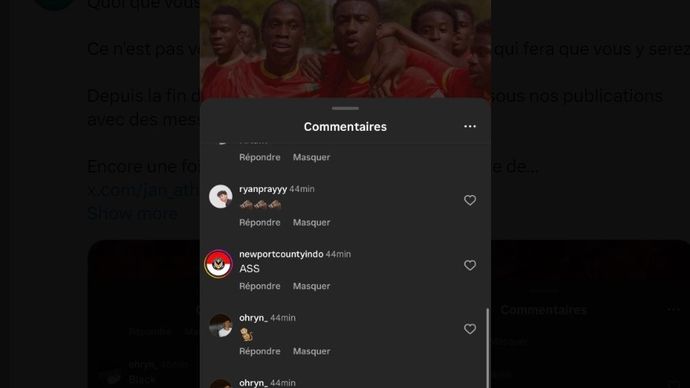 Aksi rasisme membanjiri kolom komentar pemain-pemain Guinea usai mengalahkan Indonesia U-23 di babak playoff Olimpiade Paris 2024.   <b>(Twitter @Joueurs_GN)</b>