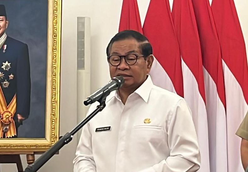 Pramono Anung di Balai Kota DKI Jakarta, Selasa, 7 April 2026.  <b>(NTVNews.id/Adiansyah)</b>