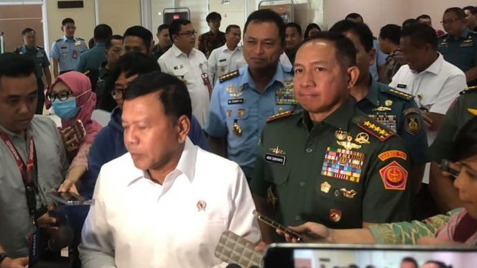 Panglima TNI Agus Subiyanto dan Wamenhan