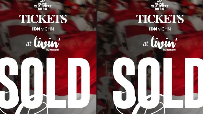 Tiket pertandingan Timnas Indonesia vs China Sold Out