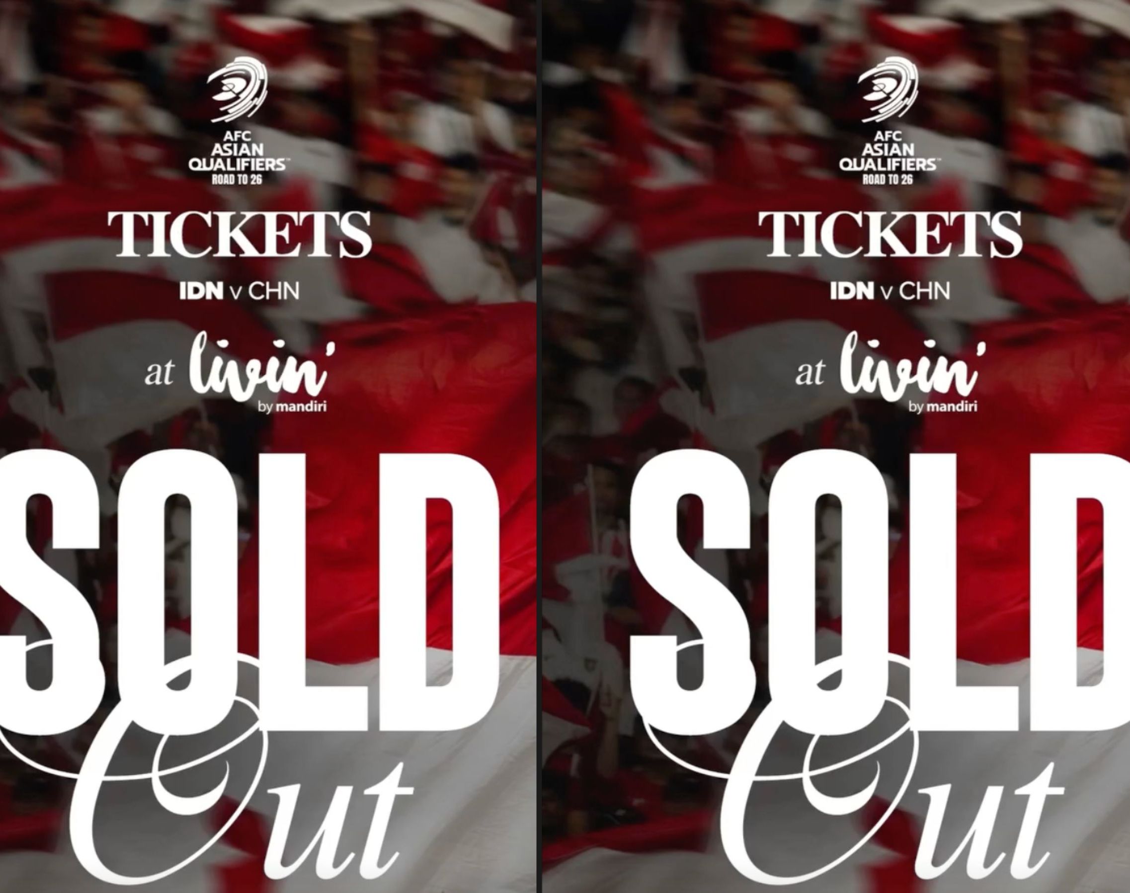 Tiket pertandingan Timnas Indonesia vs China Sold Out <b>(Instagram @Erickthohir)</b>