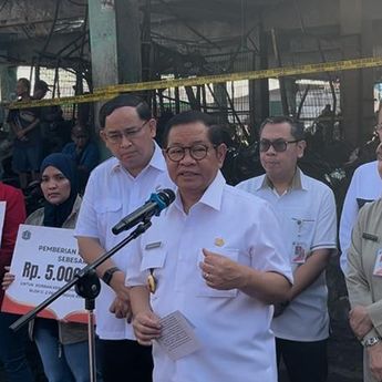 Pramono Pastikan Renovasi Pasar Induk Kramat Jati yang Terbakar Rampung 5 Hari