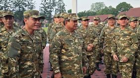 Presiden Prabowo Subianto buka rangkaian kegiatan pembekalan kepada jajaran anggota Kabinet Merah Putih di Akademi Militer (Akmil), Lembah Tidar, Magelang, Provinsi Jawa Tengah, Jumat, 25 Oktober 2024.