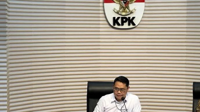 Pelaksana Tugas Deputi Penindakan dan Eksekusi Komisi Pemberantasan Korupsi Asep Guntur Rahayu saat memberikan keterangan di Gedung Merah Putih KPK, Jakarta, Kamis, 7 Agustus 2025.