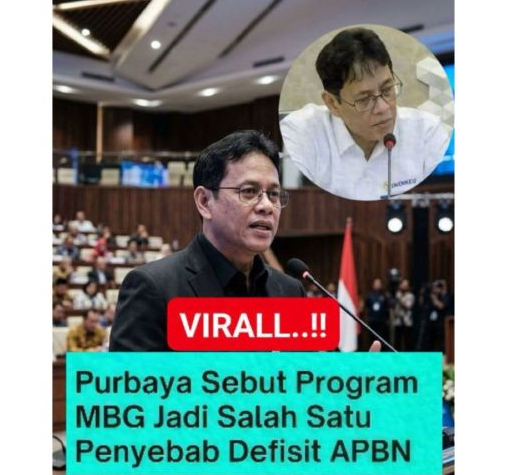 Unggahan yang menarasikan Menkeu Purbaya sebut program MBG bebani APBN. Faktanya, pernyataan tersebut tidak berdasar. (Facebook) <b>(Antara)</b>