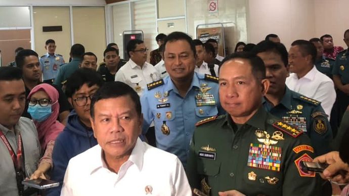 Panglima TNI Agus Subiyanto dan Wamenhan