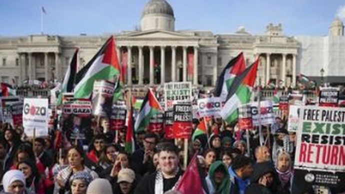 Mahasiswa Lakukan Demo Bela Palestina di Amerika Serikat <b>(AP)</b>