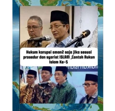 Unggahan yang menarasikan Kemenag bolehkan korupsi jika sesuai prosedur. Faktanya, pernyataan tersebut tidak berdasar. (Instagram) <b>(Antara)</b>