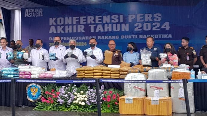 BNN Musnahkan Puluhan Kg Narkoba <b>(NTVNews.id/ Adiansyah)</b>