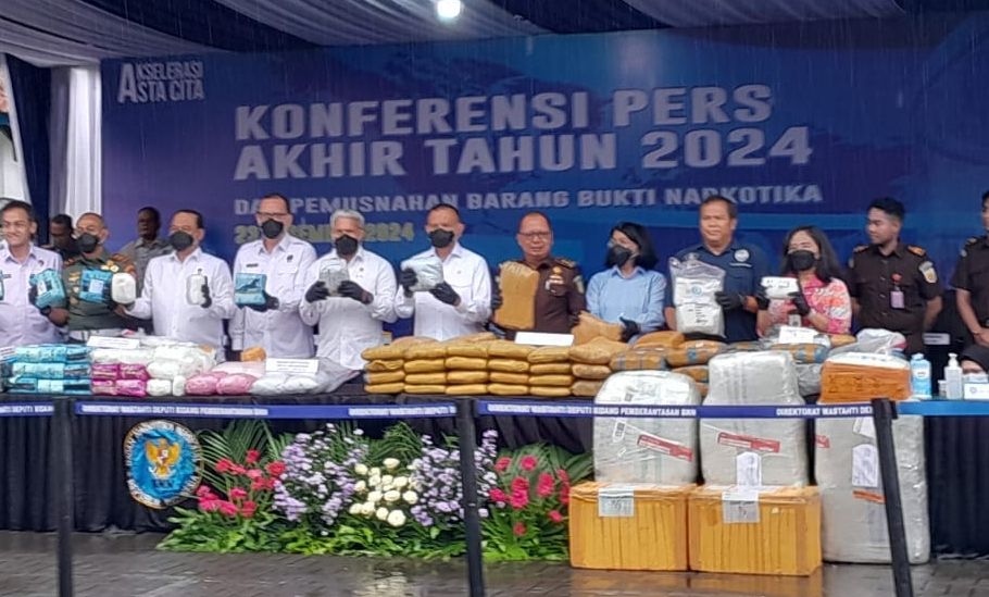 BNN Musnahkan Puluhan Kg Narkoba <b>(NTVNews.id/ Adiansyah)</b>