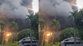 Geger kebakaran besar terjadi di Gedung Badan Keamanan Laut Republik Indonesia (Bakamla) 