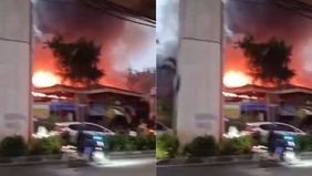  Belum diketahui juga penyebab kebakaran hebat di pasar taman puring ini.