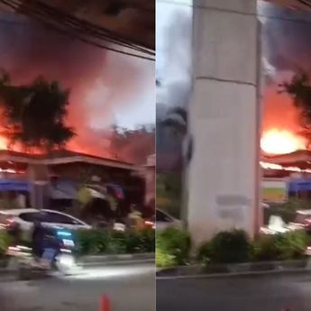 Pasar Taman Puring Jaksel Kebakaran Hebat