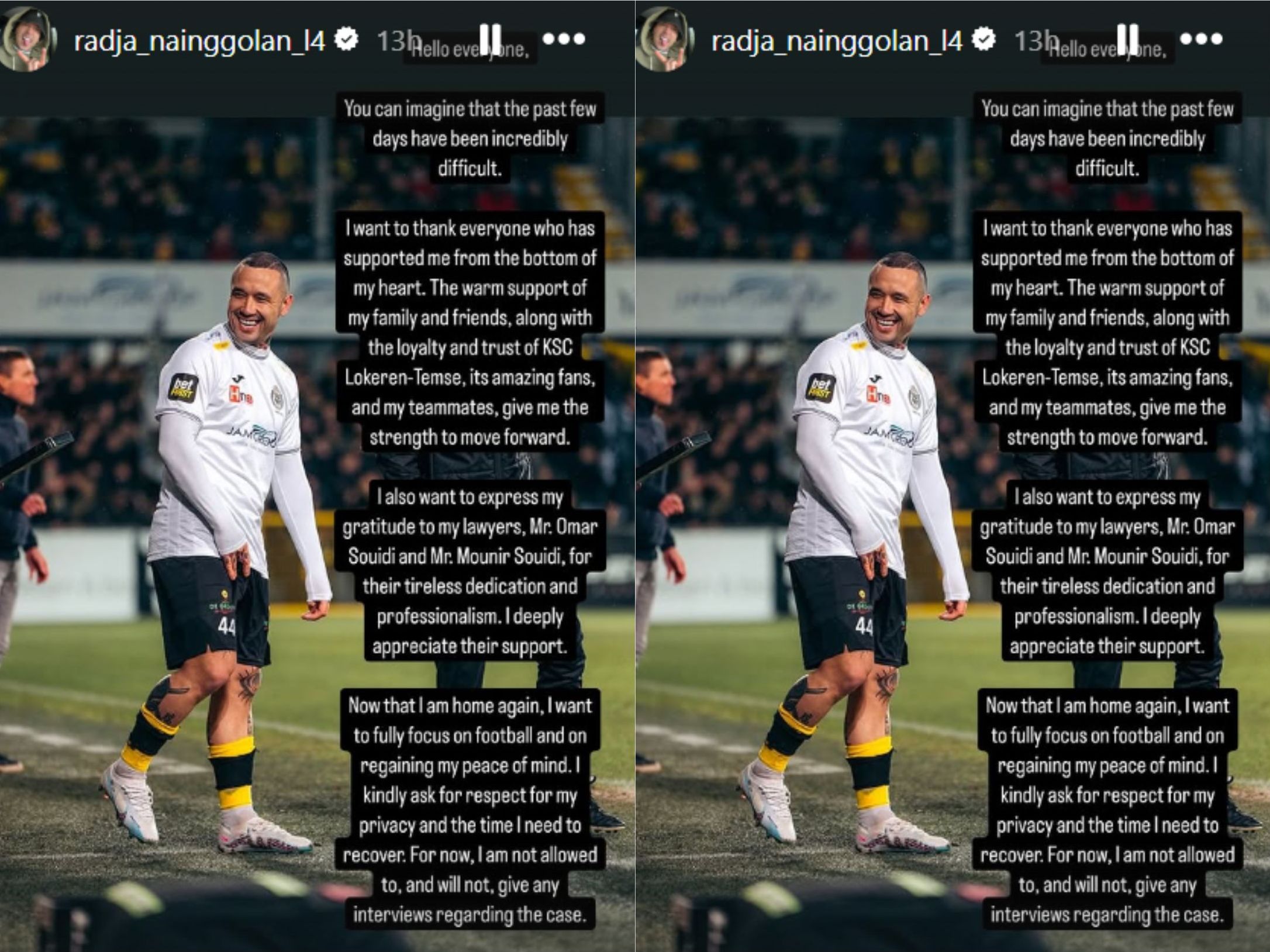 Radja Nainggolan <b>(IG: Radja Nainggolan)</b>