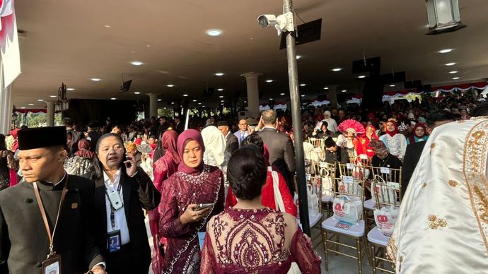 Warga mulai datangi istana merdeka jelang HUT ke-80 RI