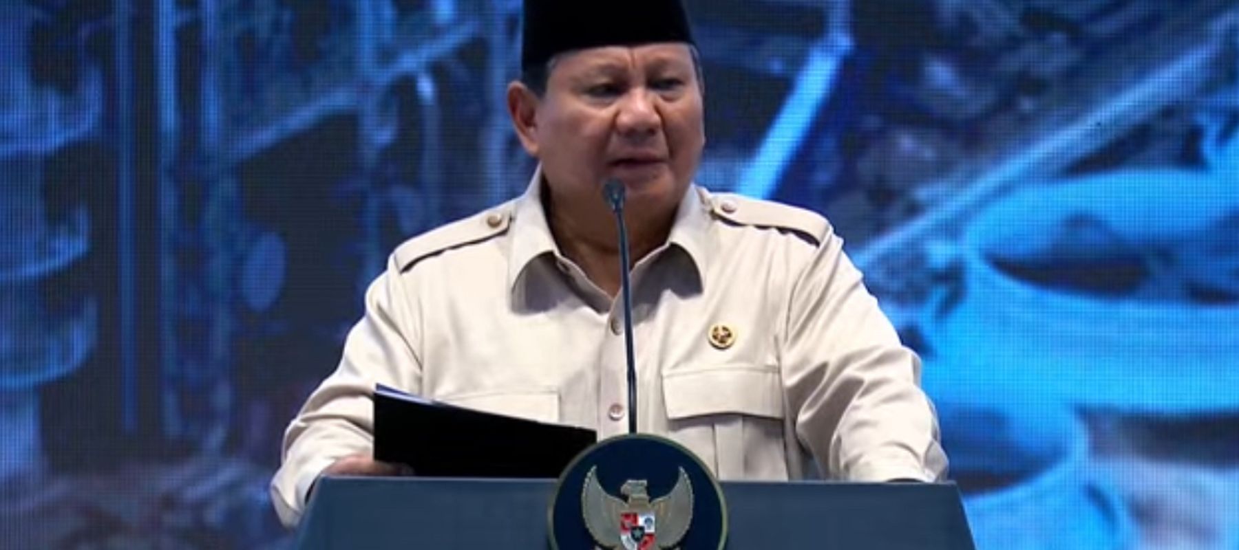 Prabowo Subianto dalam Acara Peresmian Pabrik Lotte Chemical Indonesia Cilegon