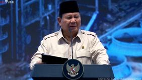 Presiden Prabowo Subianto menghadiri acara grand opening Lotte Chemical Indonesia (LCI) yang berlokasi di Cilegon