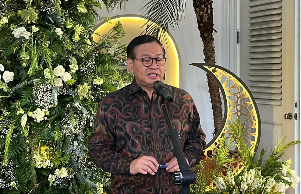 Pramono Anung di Balai Kota DKI Jakarta, Kamis, 9 April 2026. <b>(NTVNews.id/Adiansyah)</b>