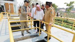 Pramono Resmikan 2 Embung Berkapasitas 36.550 Meter Kubik untuk Pengendalian Banjir