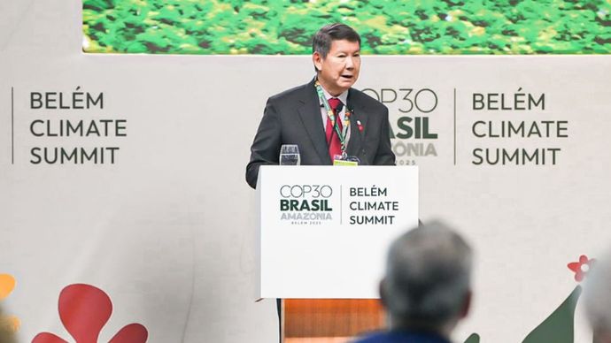 Utusan Khusus Presiden Bidang Energi dan Perubahan Iklim, Hashim Djojohadikusumo di acara Konferensi Ke-30 Perubahan Iklim Perserikatan Bangsa-Bangsa (COP30) 