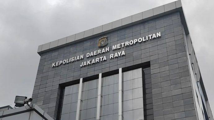 Gedung Polda Metro Jaya yang berlokasi di Jalan Sudirman, Senayan, Kebayoran Baru, Jakarta Selatan.