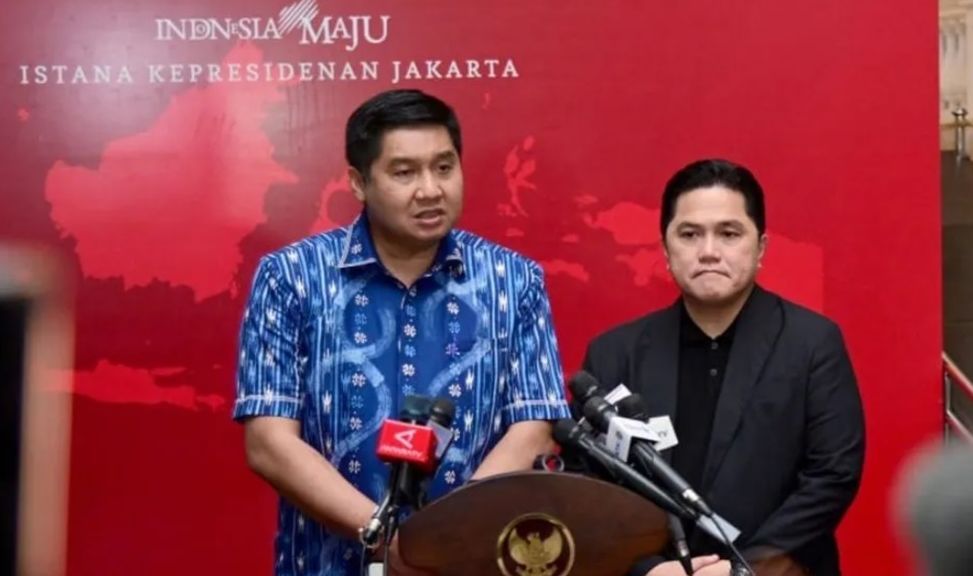 Ketua Steering Comitte Piala Presiden 2024 Maruarar Sirait dan Ketua Umum PSSI, Erick Thohir <b>(Antaranews)</b>