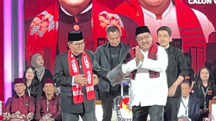 Pramono-Rano di debat terakhir Pilkada Jakarta 2024. 