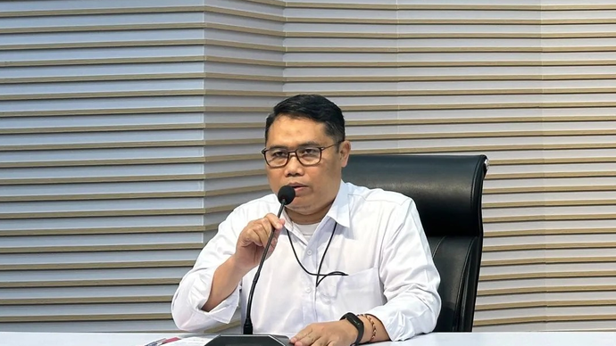 Deputi Penindakan dan Eksekusi Komisi Pemberantasan Korupsi Asep Guntur Rahayu memberikan keterangan di Gedung Merah Putih KPK, Jakarta, Kamis (12/3/2026). (ANTARA/Rio Feisal)